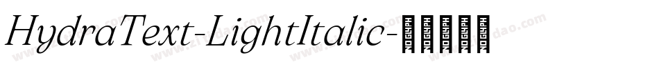 HydraText-LightItalic字体转换