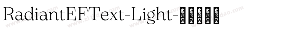 RadiantEFText-Light字体转换