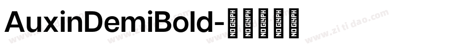 AuxinDemiBold字体转换