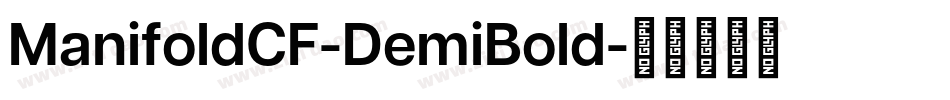 ManifoldCF-DemiBold字体转换