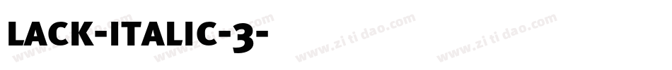 lack-italic-3字体转换