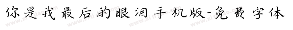 你是我最后的眼泪手机版字体转换