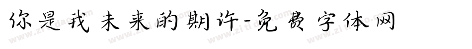 你是我未来的期许字体转换