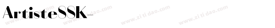 ArtisteSSK字体转换