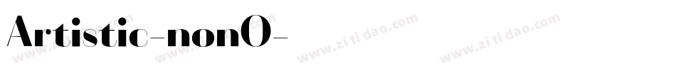 Artistic-nonO字体转换