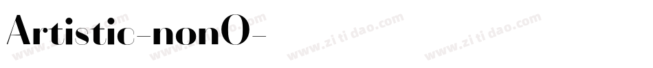 Artistic-nonO字体转换