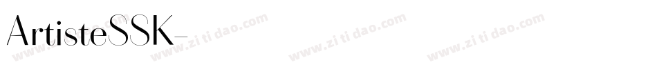 ArtisteSSK字体转换