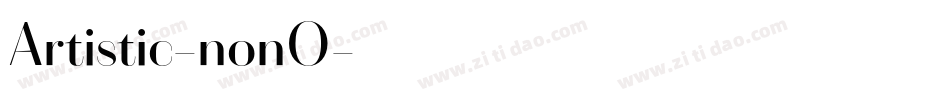 Artistic-nonO字体转换