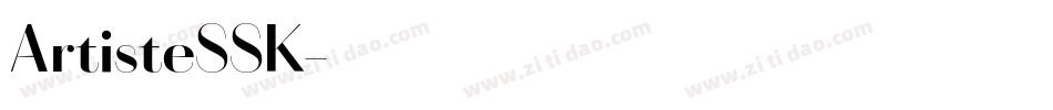 ArtisteSSK字体转换