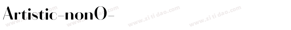 Artistic-nonO字体转换
