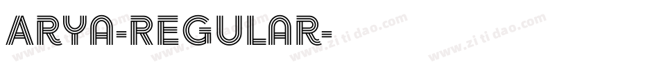 Arya-Regular字体转换