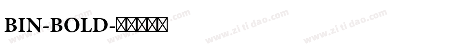 BIN-BOLD字体转换