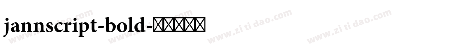 jannscript-bold字体转换