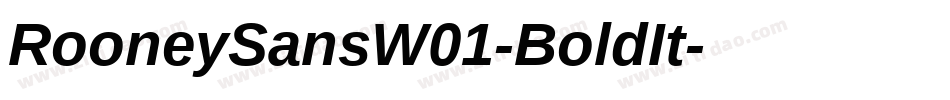 RooneySansW01-BoldIt字体转换