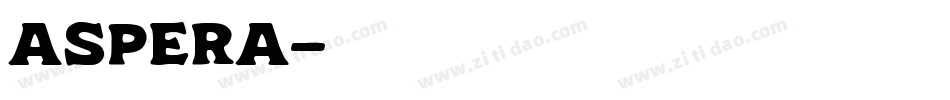 Aspera字体转换