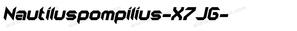 Nautiluspompilius-X7JG字体转换
