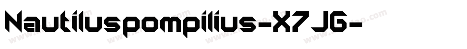Nautiluspompilius-X7JG字体转换