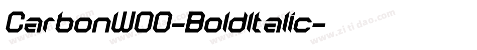 CarbonW00-BoldItalic字体转换