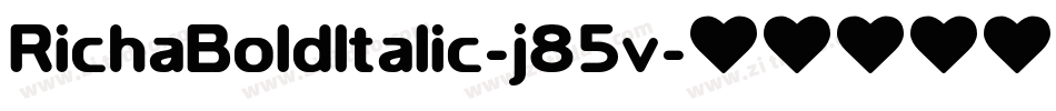 RichaBoldItalic-j85v字体转换