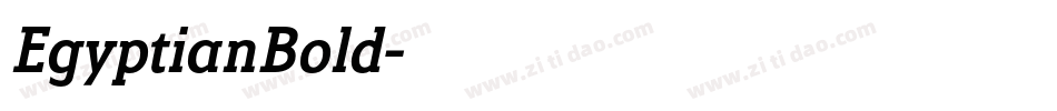 EgyptianBold字体转换