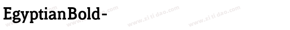 EgyptianBold字体转换