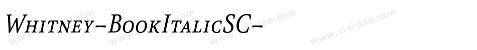 Whitney-BookItalicSC字体转换