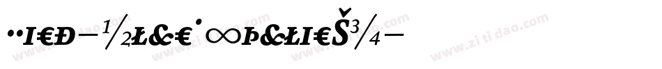 Roice-BlackItalicSC字体转换