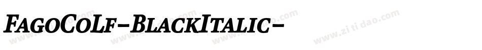 FagoCoLf-BlackItalic字体转换