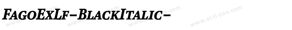 FagoExLf-BlackItalic字体转换