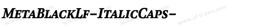MetaBlackLf-ItalicCaps字体转换 MetaBlackLf-ItalicCaps字体转换