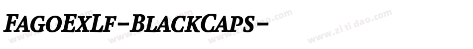 FagoExLf-BlackCaps字体转换