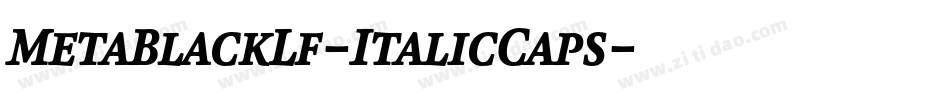 MetaBlackLf-ItalicCaps字体转换 MetaBlackLf-ItalicCaps字体转换
