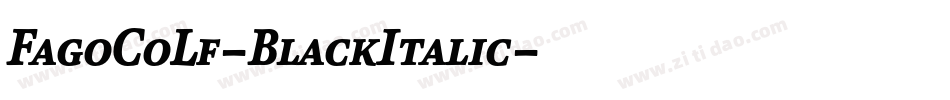 FagoCoLf-BlackItalic字体转换