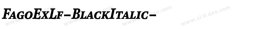 FagoExLf-BlackItalic字体转换