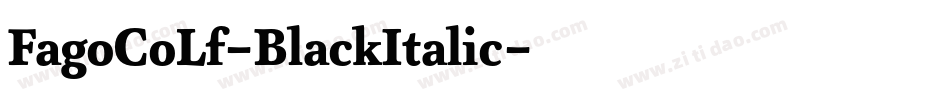 FagoCoLf-BlackItalic字体转换