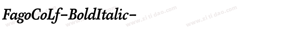 FagoCoLf-BoldItalic字体转换
