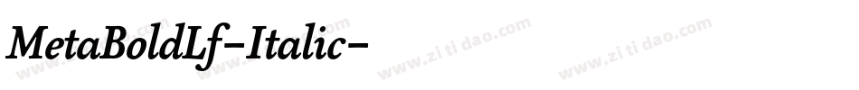 MetaBoldLf-Italic字体转换