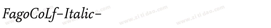FagoCoLf-Italic字体转换