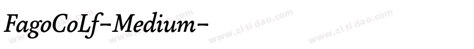 FagoCoLf-Medium字体转换