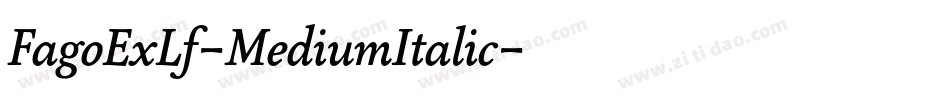 FagoExLf-MediumItalic字体转换