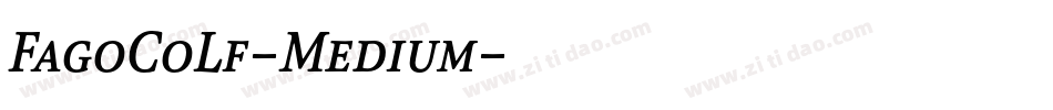 FagoCoLf-Medium字体转换