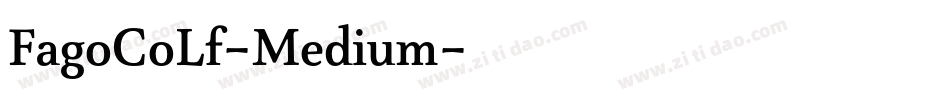 FagoCoLf-Medium字体转换