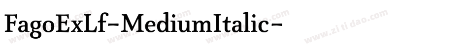 FagoExLf-MediumItalic字体转换