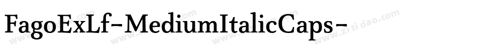 FagoExLf-MediumItalicCaps字体转换