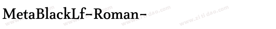 MetaBlackLf-Roman字体转换