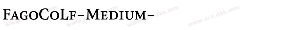 FagoCoLf-Medium字体转换
