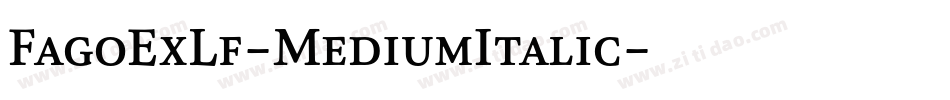 FagoExLf-MediumItalic字体转换
