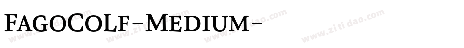 FagoCoLf-Medium字体转换
