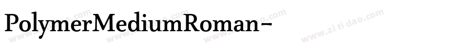 PolymerMediumRoman字体转换