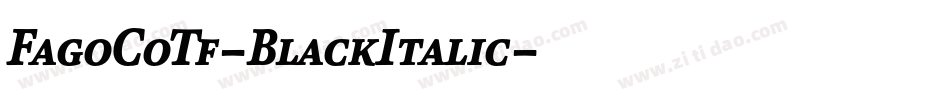 FagoCoTf-BlackItalic字体转换